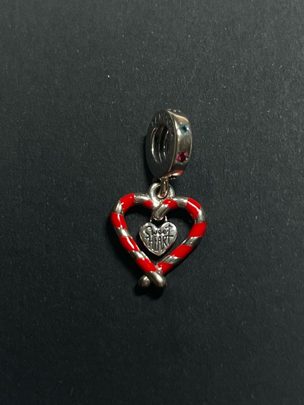 Pandora sterling silver Christmas Candycane charm